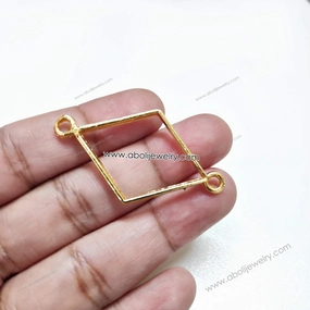 Golden diamond resin bezel link connectors for bracelet rakhi bezel RRBG03 Multi Purpose