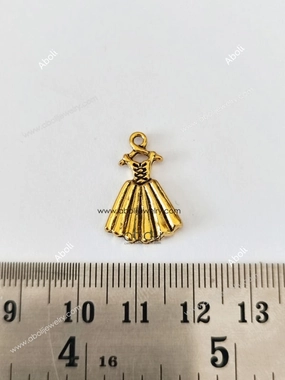 Golden gown charm golden dress charm CHMG122 1 charm Special Accent