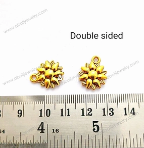 Wedding Outfit Graceful Choice Golden lotus Charm double sided flower charm CHMG16 2 charms