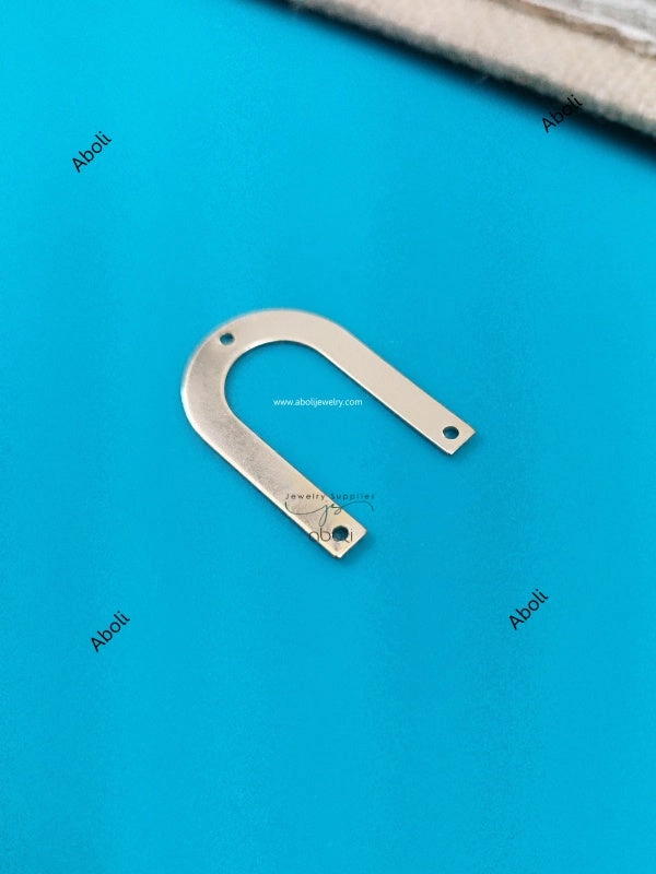 Modern Chic Soft Style Golden Metal Arch Connector Jewellery Component MACU3 glossy 3 hole connectors