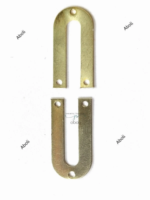 Sophisticated Glow Golden Metal Arch Connector U shaped Jewellery Component MACU8 Matt finish 3 hole connectors