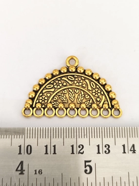 Luminous Finish Glamorous Mood Golden pendant base fabric jewellery pendant connector GP12