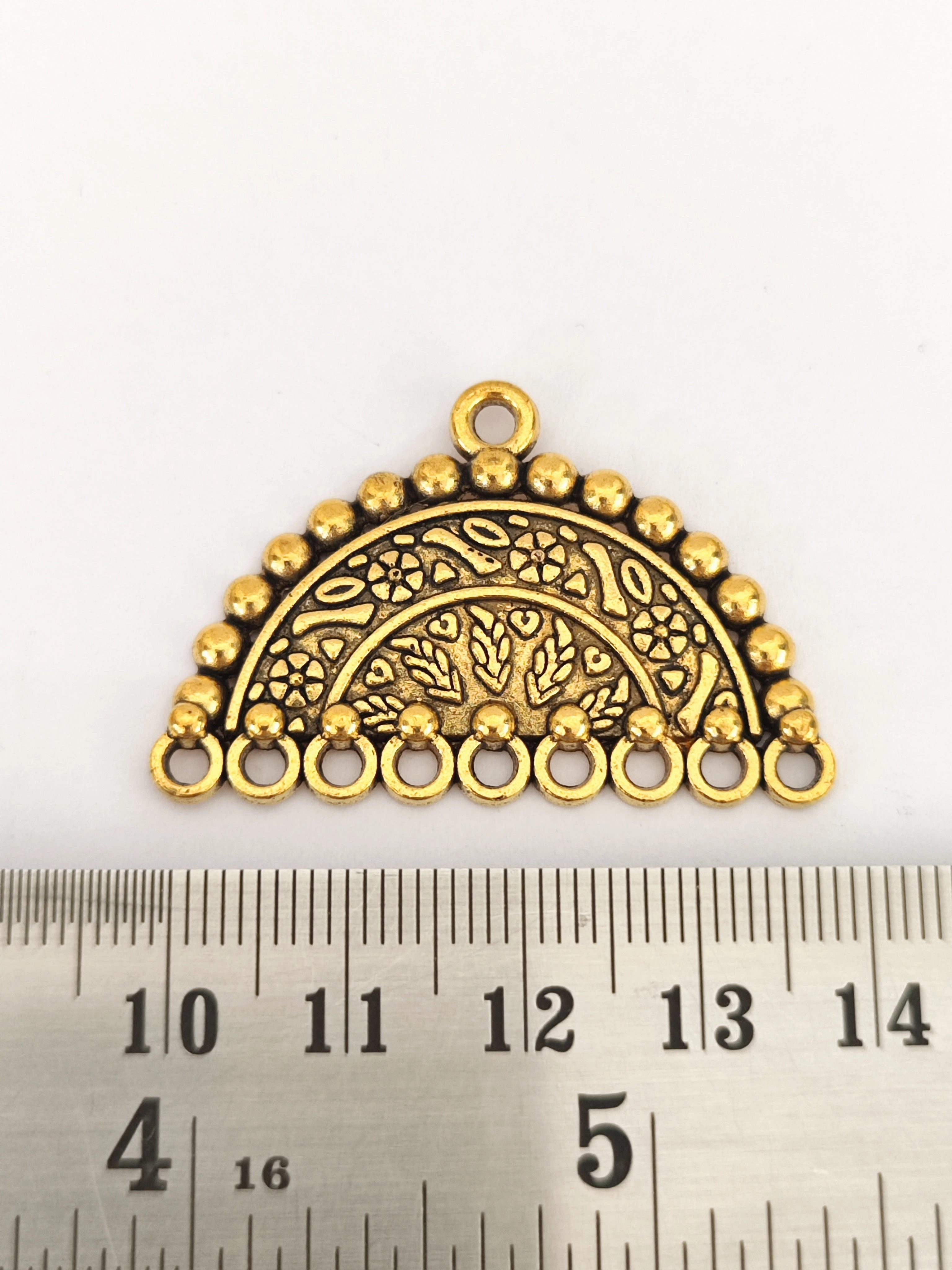 Luminous Finish Glamorous Mood Golden pendant base fabric jewellery pendant connector GP12