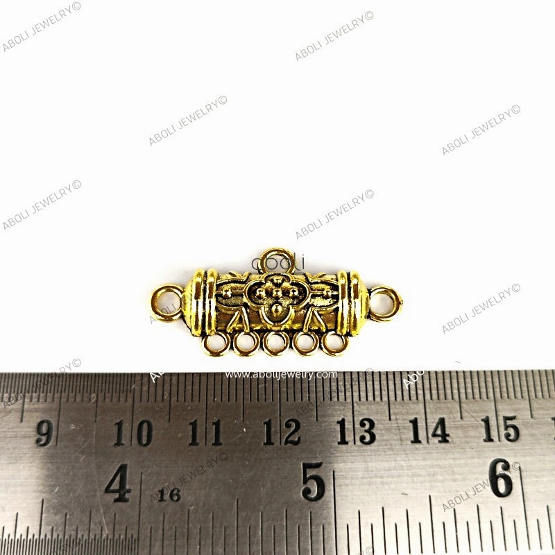 Golden pendant fabric jewellery necklace MDF jewellery GP55 Night Out