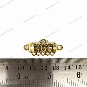 Golden pendant fabric jewellery necklace MDF jewellery GP55 Night Out