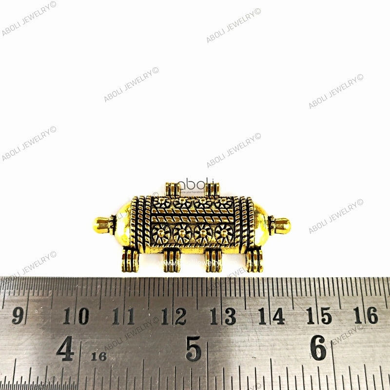 Golden pendant fabric jewellery necklace MDF jewelleryGP54 Fashion Detail Lightweight Piece