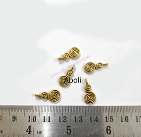 Golden spiral Charm spiral S charms CHMG78 5 charms Bold Edge