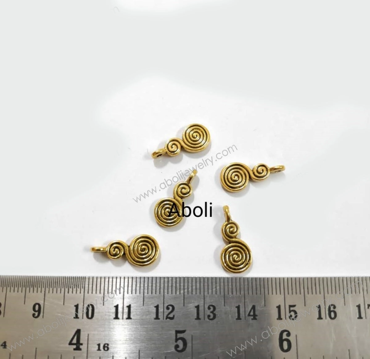 Golden spiral Charm spiral S charms CHMG78 5 charms Bold Edge