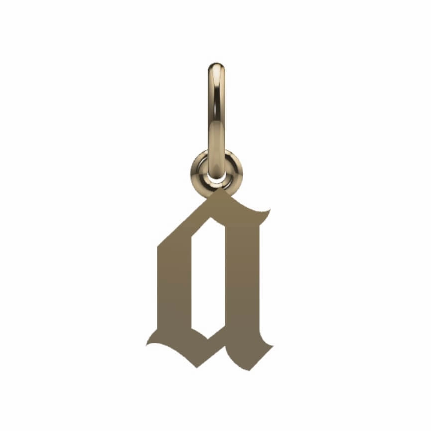 Gothic Initial Pendant Iconic look