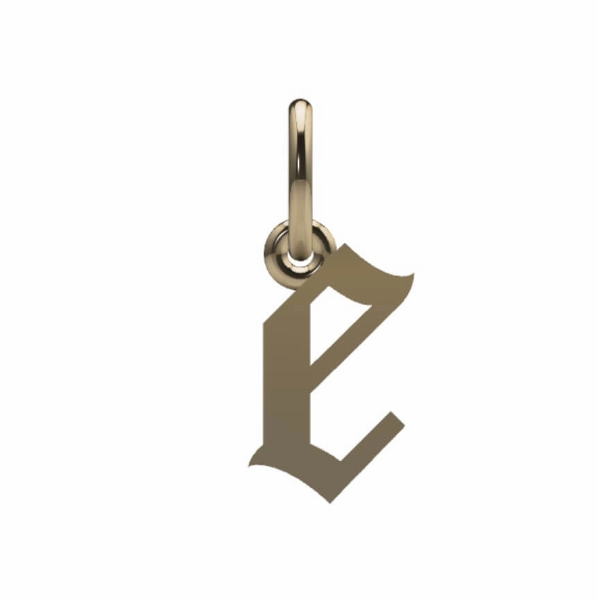 Gothic Initial Pendant Understated Detail
