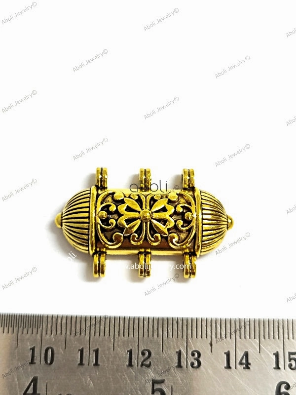 Golden pendant fabric jewellery necklace MDF jewellery GP53 Everyday Mood