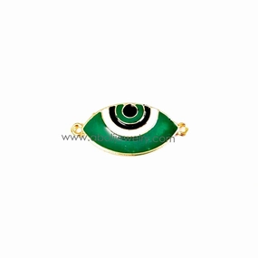 Vibrant Piece Distinctive Touch Pieces Green Evil eye connector charm connector for evil eye jewellery