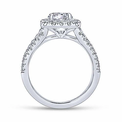 Cushion Shaped Split Shank Diamond Ring  .78 Cttw 426A Petite Present Secure Statement