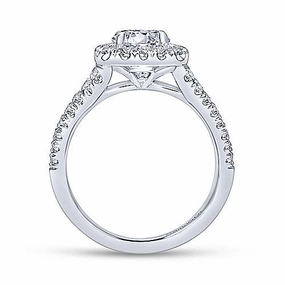 Polished Look Excellent Statement Cushion Shaped Split Shank Diamond Ring  .78 Cttw 426A