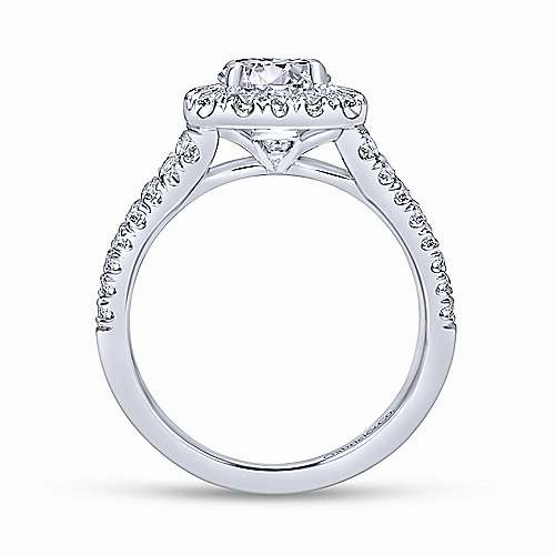 Polished Look Excellent Statement Cushion Shaped Split Shank Diamond Ring  .78 Cttw 426A