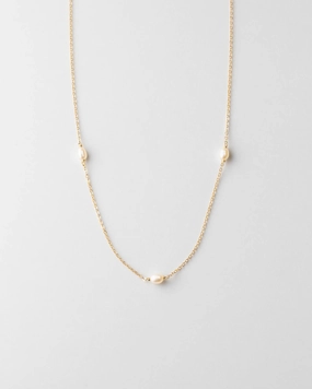 Office Wear Graceful Design Trinity Pearl Necklace