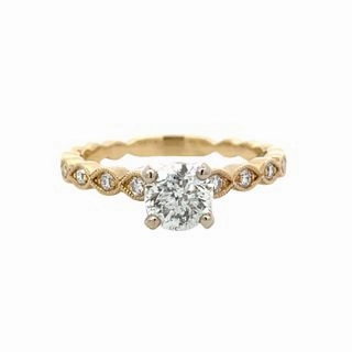daily accessory 14 Karat Yellow/White Traditional Engagement Ring (.86cttw)
