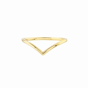 14K Yellow Gold Chevron Ring Affordable Expression