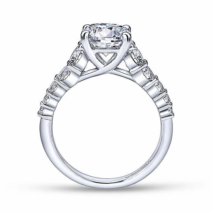 Reverse Tapered Prong Set Round Diamond Ring .69cttw 486A Matching accessory