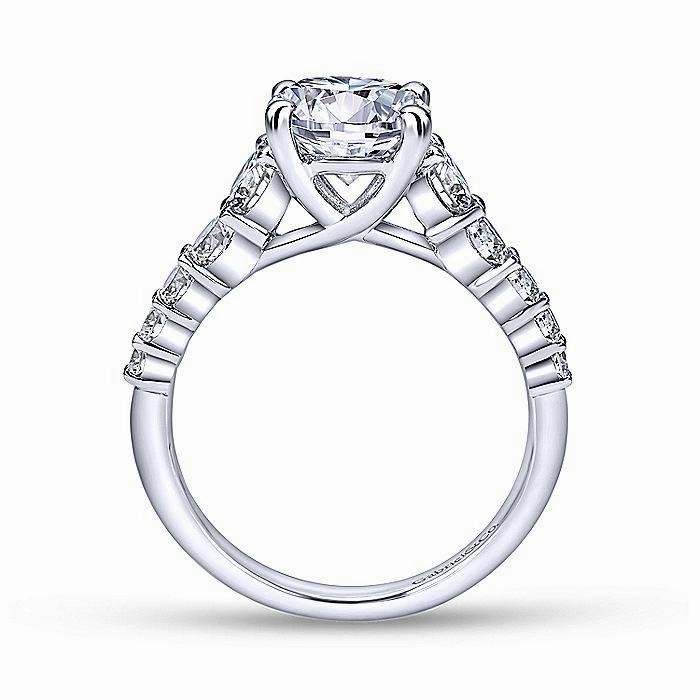 Reverse Tapered Prong Set Round Diamond Ring .69cttw 486A Chic Set Fashionable Adornment