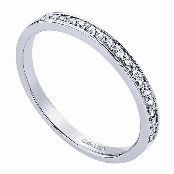 Bead Set Round Diamond Band .13Cttw 14K White Gold 149B Size Flexible
