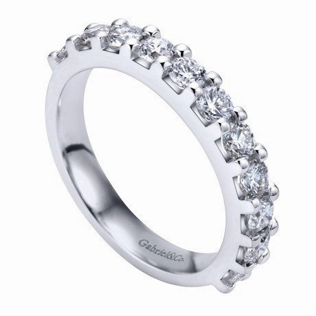 Pave Diamond Band 1.00 Cttw 14K White Gold | Mullen Jewelers Lightweight Gift