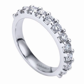 Romantic Jewelry Personal Gift Pave Diamond Band 1.00 Cttw 14K White Gold | Mullen Jewelers