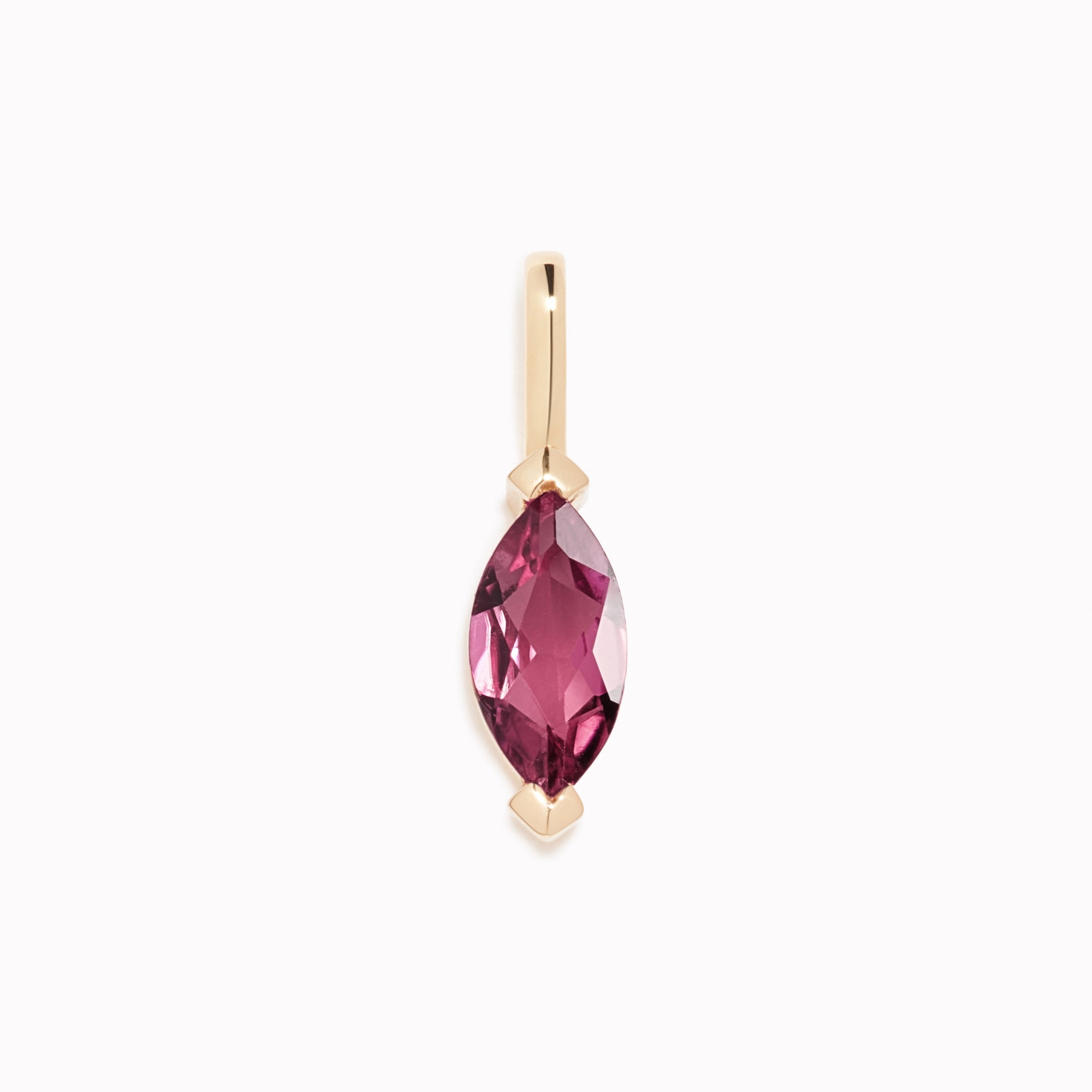 July Birthstone Pendant 14k Gold - Pink Tourmaline Soft Glow Up