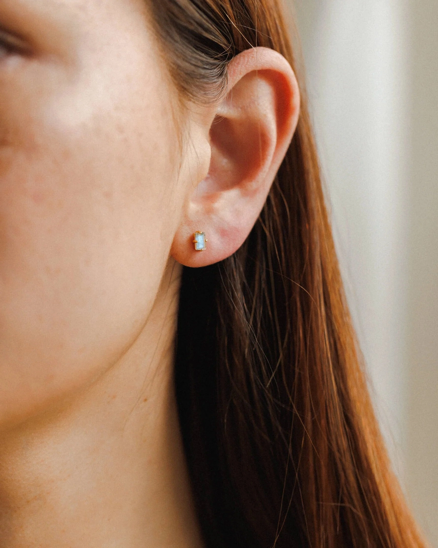 Labradorite Grand Baguette Studs Wedding Trinket