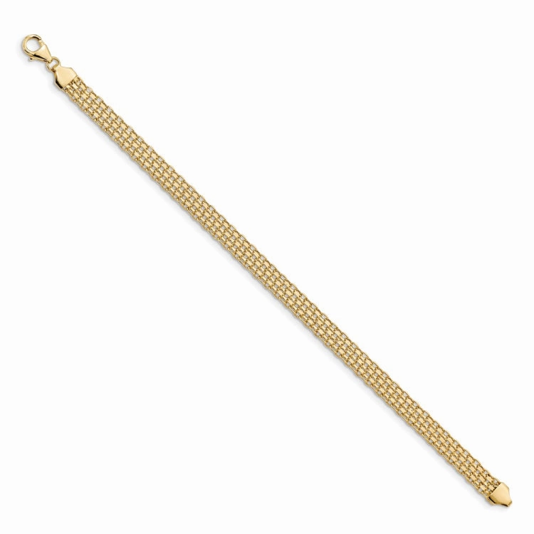 Unfading Beauty Interchangeable parts 14k Polished 6.2mm Fancy Bismark Link 7.5 inch Bracelet