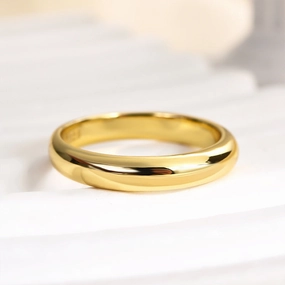 Vogue Design Comfort Fit Louily Classic Wide Wedding Band For Women In Sterling Silver