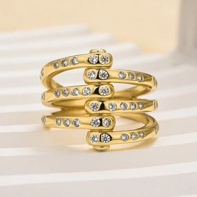 Exquisite Sparkle Louily Unique X Criss Cross Wedding Band For Women In Sterling Silver