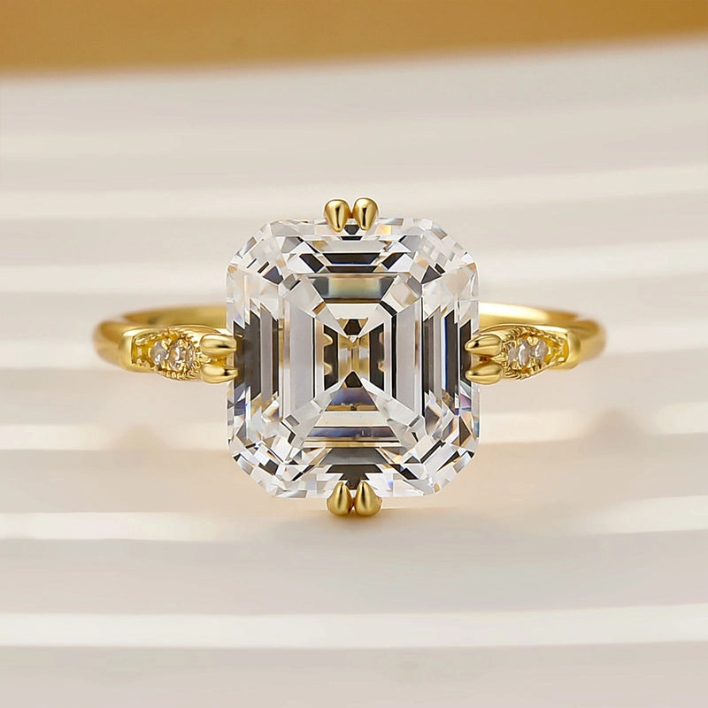 Louily Vintage Asscher Cut Women's Engagement Ring In Sterling Silver Refined Choice Lively Spirit