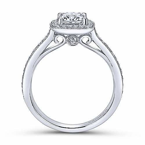 Modern Craft Value Symbol Classic Cushion Halo Diamond Ring .28 Cttw  14K White Gold