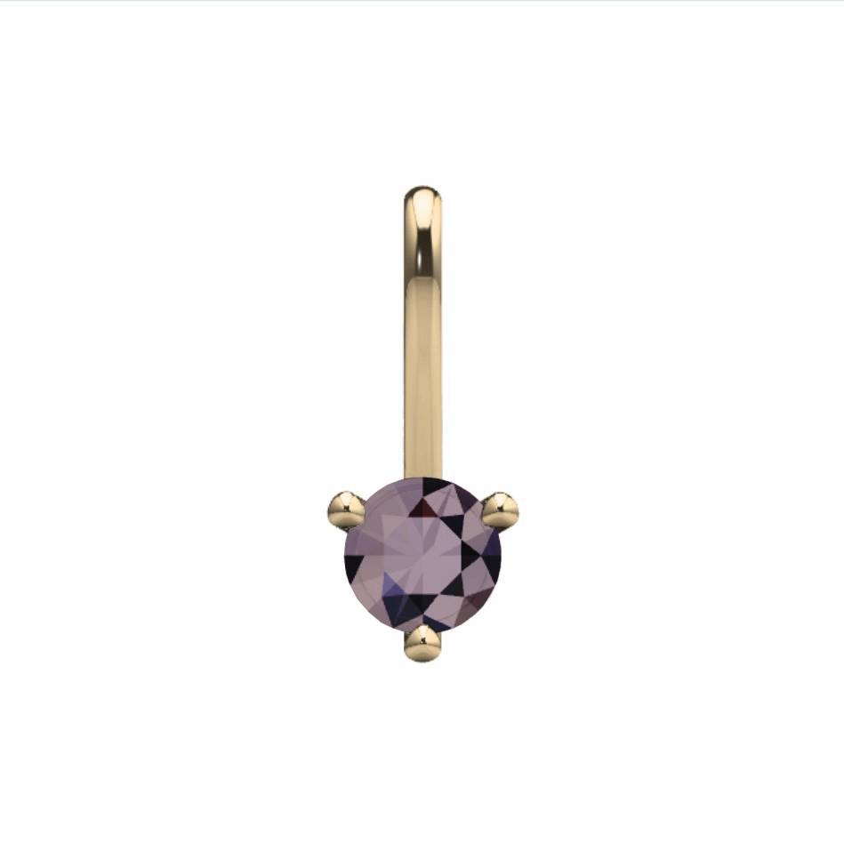 Flat Detail Sparkling Pieces Extra Aura Birthstone Charm