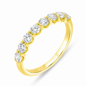 Sparkling Effect 14KY 1/2 Way Around Diamond Wedding Band  (0.81cttw)
