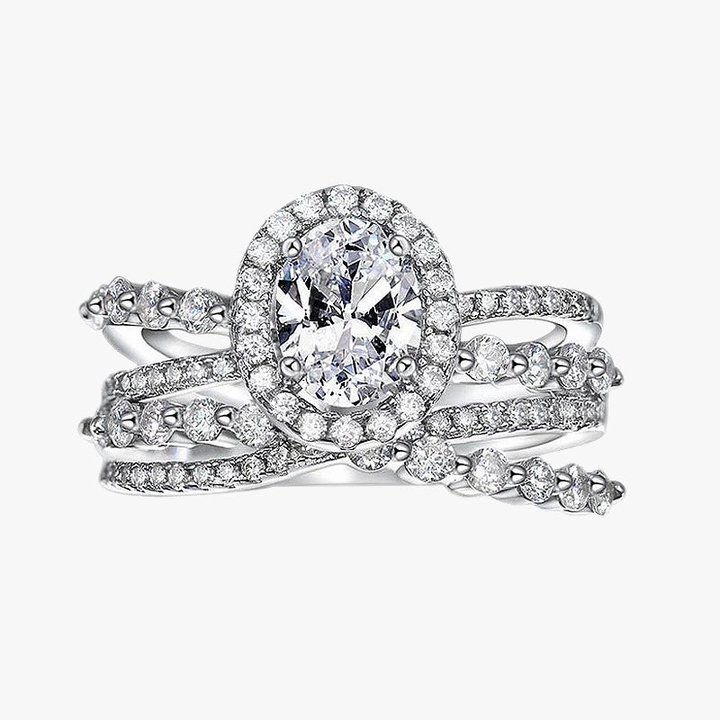 Luxe Oval Cut CZ Ring in Sterling Silver Elegant Pick Stylish Highlight