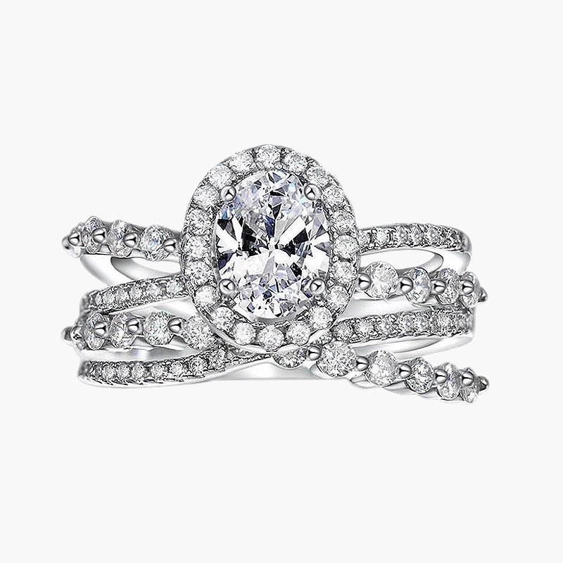 Luxe Oval Cut CZ Ring in Sterling Silver Holiday Style