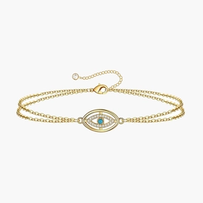 Gleaming Gem Handcrafted Accessories Demon Eye  Amulet Bracelet