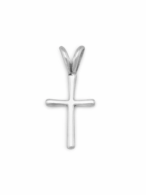 Small Sterling Silver Cross, Pendant Only Heirloom Accent Distinctive Touch