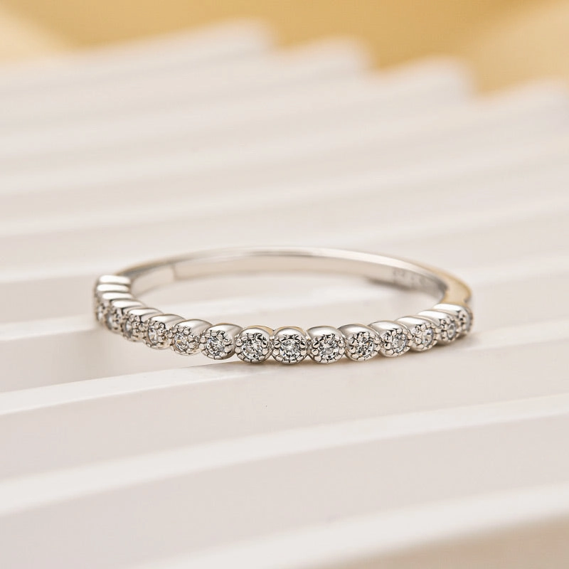 Louily Simplicity Women's Wedding Band In Sterling Silver Luxe Shine Up Premium Radiance