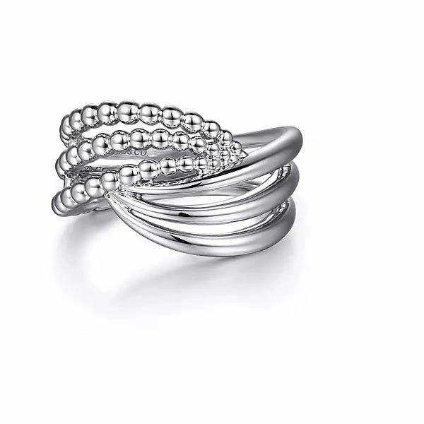 Formal Outfit Sterling Silver Bujukan Ladies Twisted Fashion Ring. Finger Size 6.5