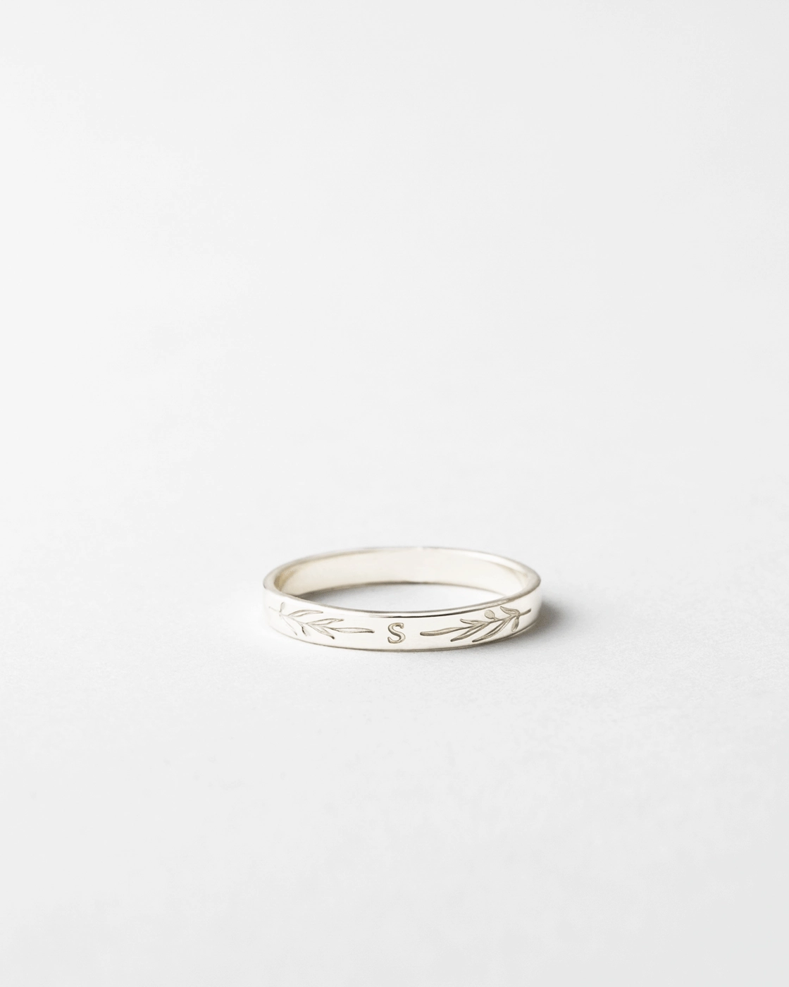 Delicate Work Personalized Olive Branch Band