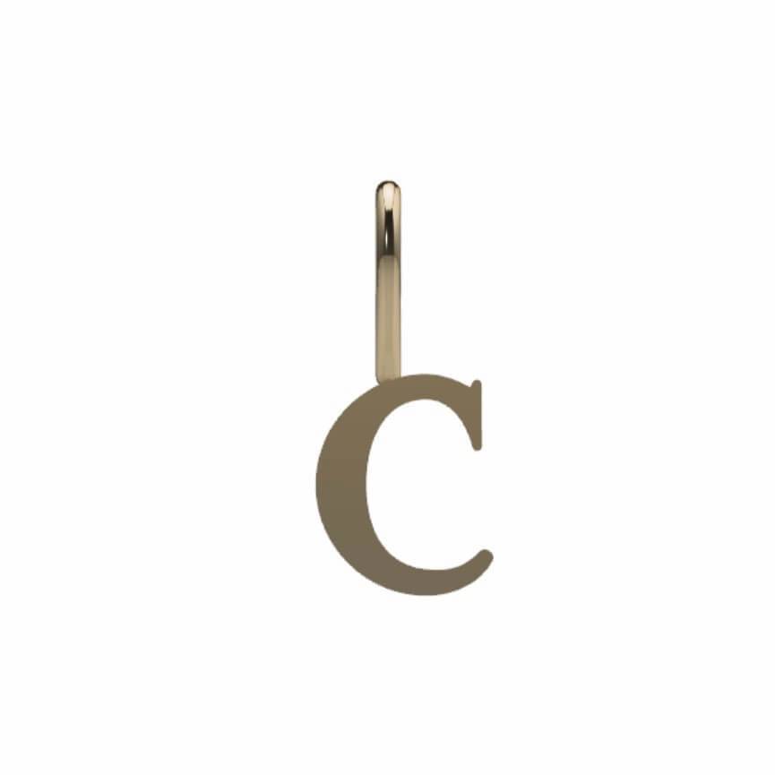 Serif Initial Pendant Artful Design