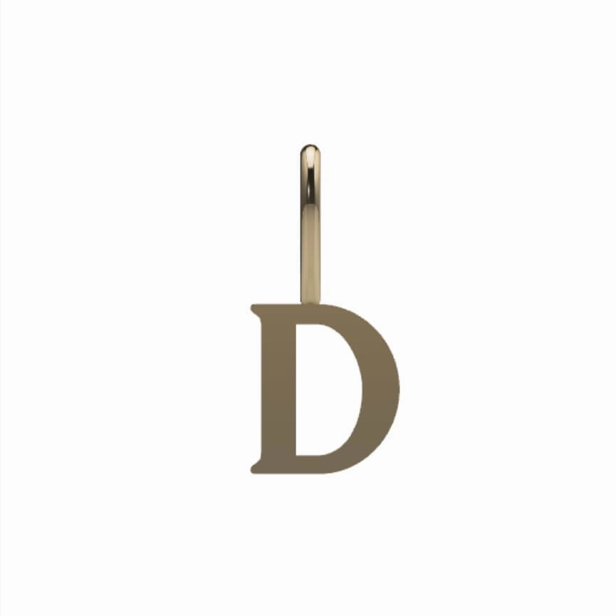 Serif Initial Pendant Glam Effect