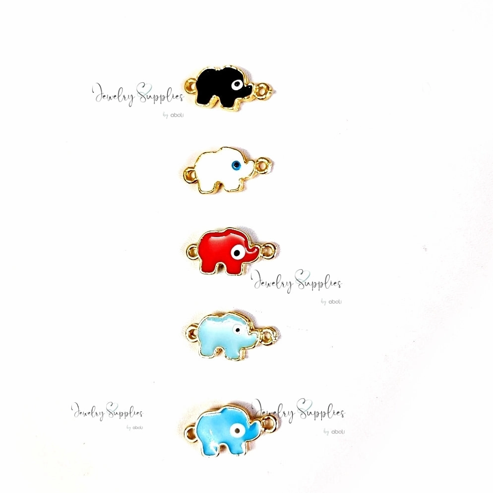 Maroon elephant rakhi charms evil eye connector for evil eye bracelet making Gift Feature Fashion Jewelry
