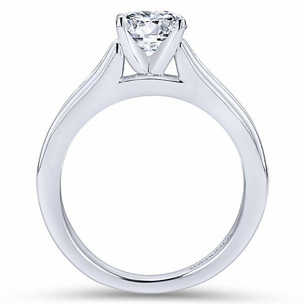 Sturdy Symbol Affordable Design Graduated Channel Set Diamond Ring  .46Cttw 14K White Gold 31A