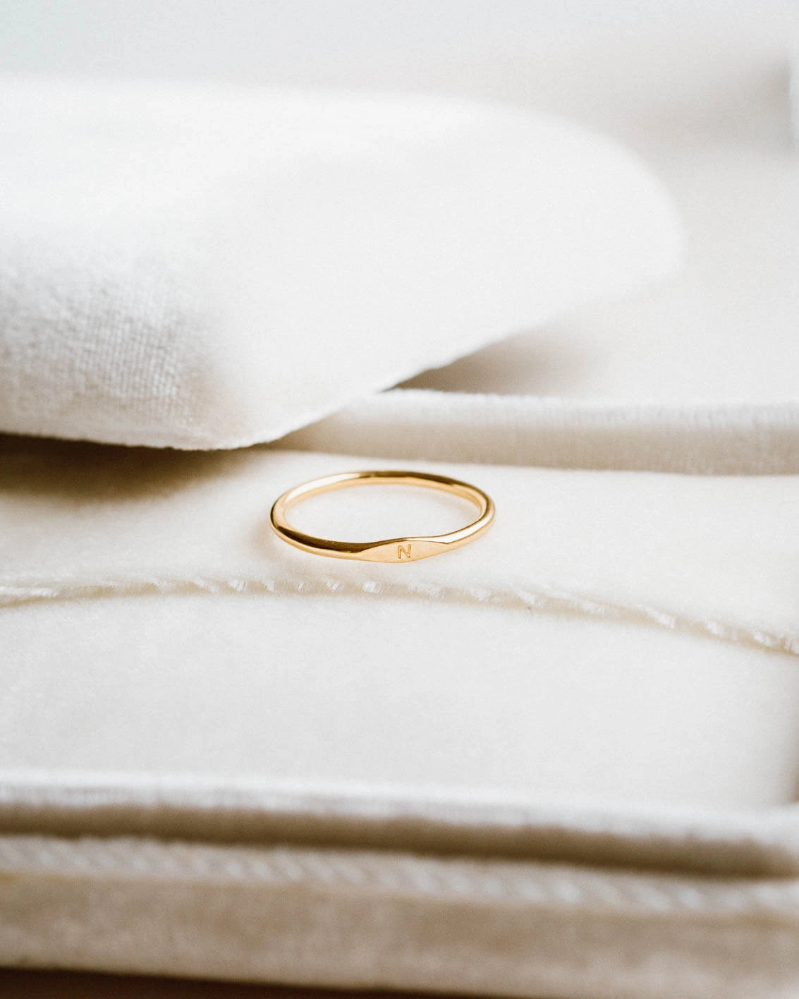 Affordable Luxury Durable Construction Micro Signet Ring