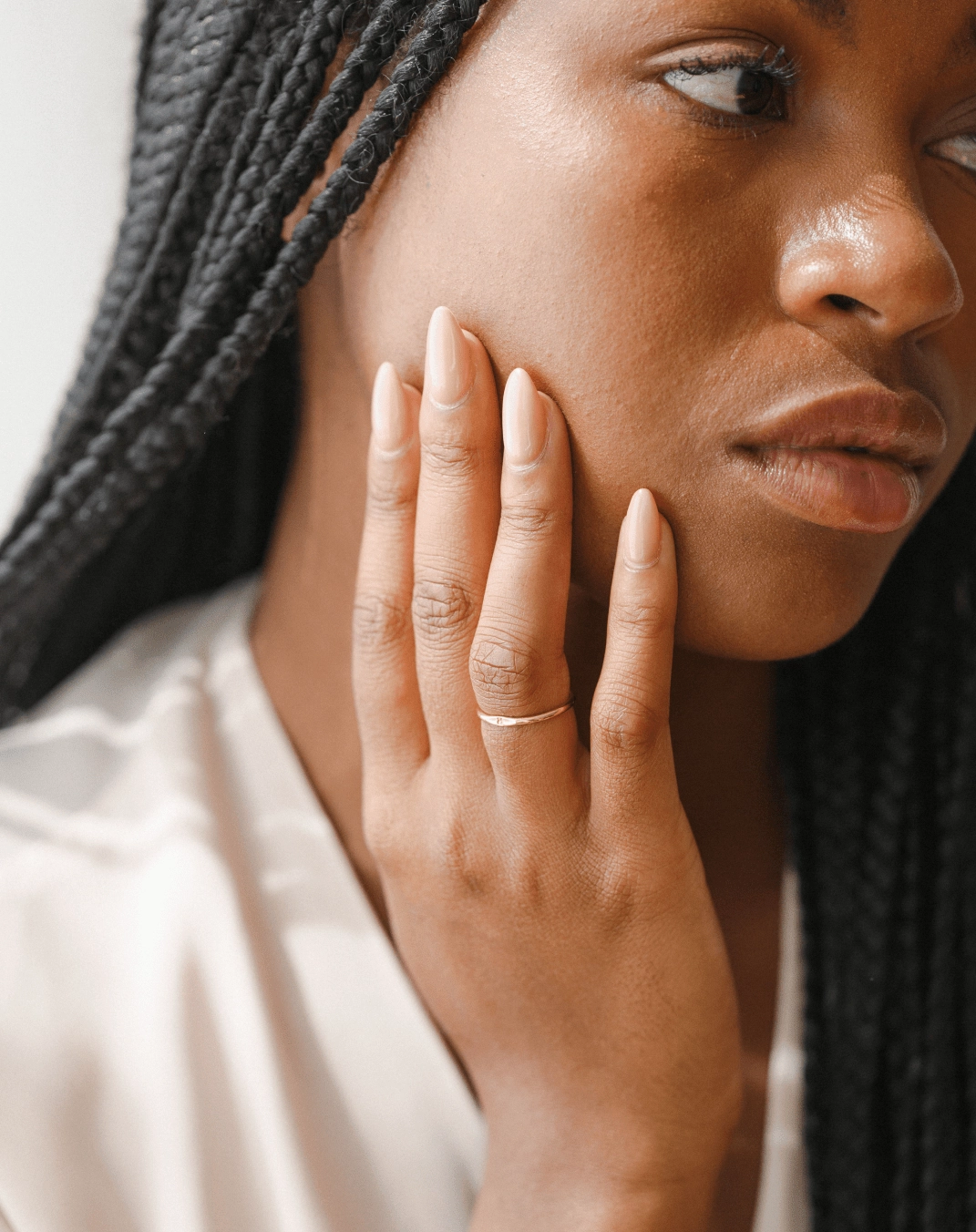 Glossy Look Micro Signet Ring