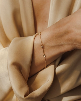 Modern Heritage Edgy Accents Midnight Blossom Bracelet